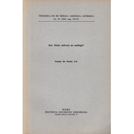 Periodica de re morali canonica liturgica vol. 69 (1980) pag. 127-161. Jus: Notio univoca an analoga?