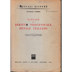 Manuale di diritto processuale penale italiano.