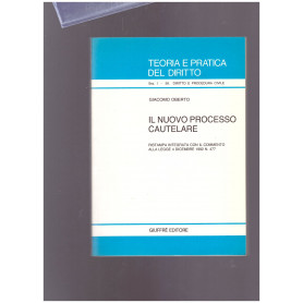 Il nuovo processo cautelare. Con il commento alla legge 4 dicembre 1992 n° 477