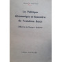 La politique economique et financiere du troisieme reich