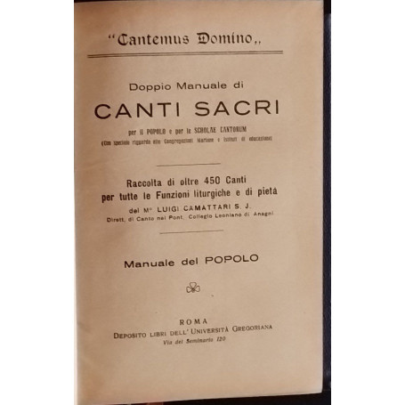 Doppio Manuale di canti sacri
