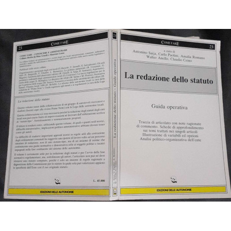 La redazione dello statuto. Guida operativa