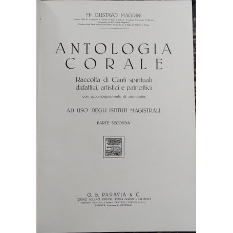 Antologia corale. Parte seconda