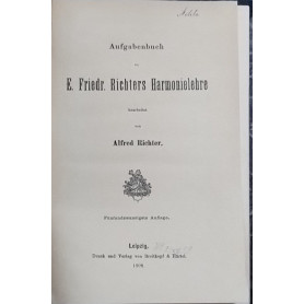 Aufgabenbuch zu E. Friedr. Richters Harmonielehre