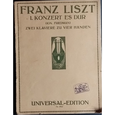 Konzert es dur. Zwei klaviere zu vier handen
