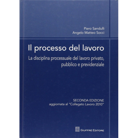 Il processo del lavoro. La disciplina processuale del lavoro privato pubblico e previdenziale
