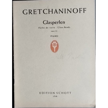 Glasperlen. Perles de verre. Piano