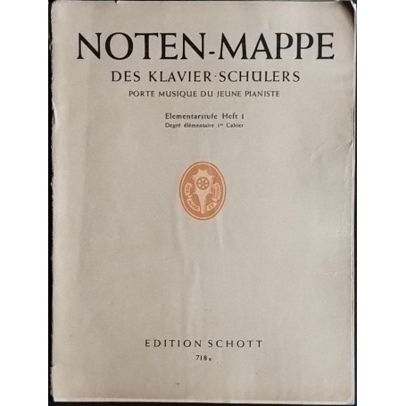 Noten mappe des Klavier-Schulers