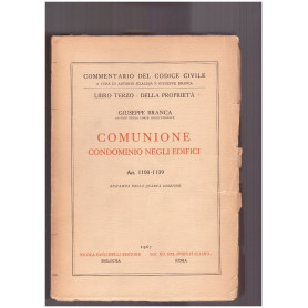 Comunione Condominio negli edifici. Libro Terzo Della Proprietà. Art. 1100-1139