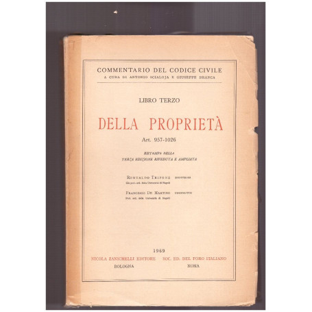Della Proprietà. Libro Terzo. Art. 957-1026