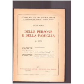 Delle persone e della famiglia. Libro Primo. Art. 43-78
