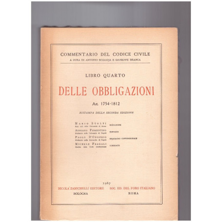 Delle obbligazioni Libro Quarto Art.1754-1812