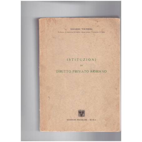 Istituzioni di diritto privato romano
