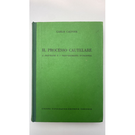 Il processo cautelare. (I sequestri e i provvedimenti d'urgenza)