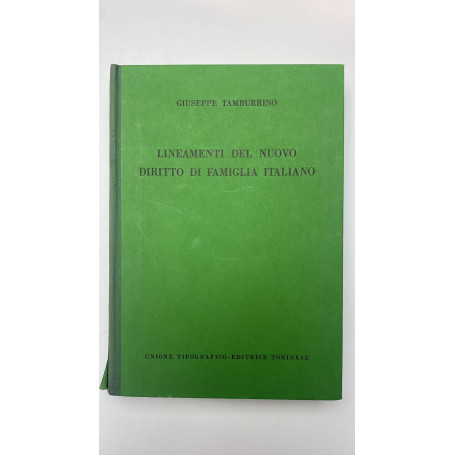 Lineamenti del nuovo diritto di famiglia italiano