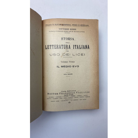 Storia della letteratura italiana. Vol. 1