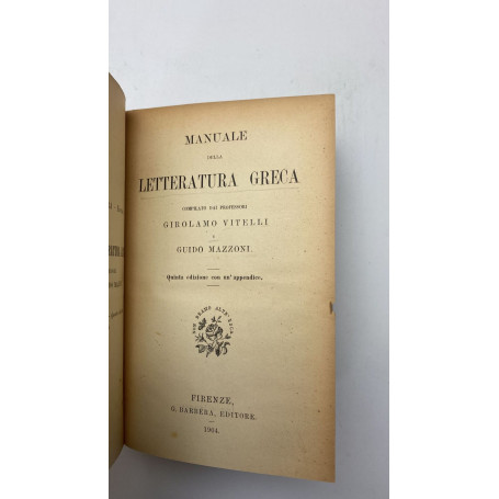 Manuale della letteratura latina