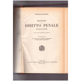 Trattato di diritto penale italiano Volume Quinto
