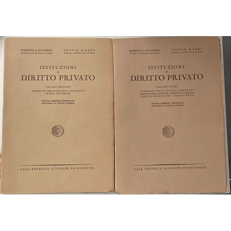 Istituzioni di diritto privato Vol.I-II