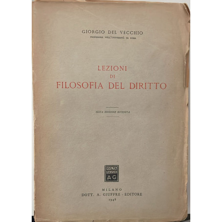 Lezioni di filosofia del diritto