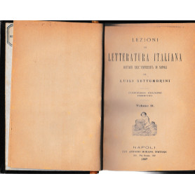 Lezioni di letteratura italiana. Volume II.