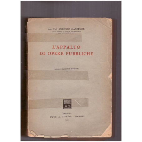 L'appalto di opere pubbliche