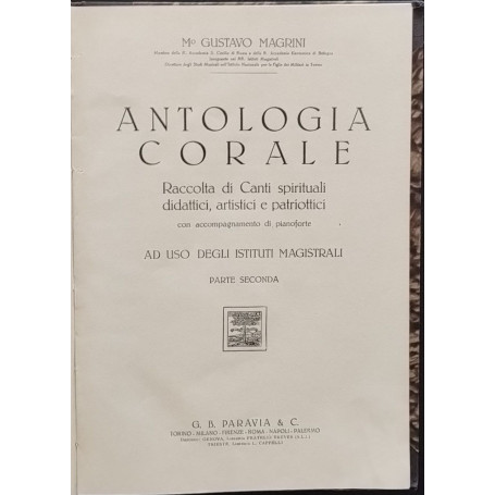 Antologia corale. Parte seconda