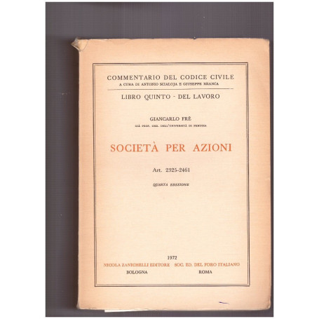 Società per azioni Libro Quinto Art. 2325-2461