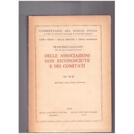 Delle Associazioni non riconosciute e dei comitati Libro Primo Art. 36-42