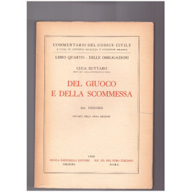Del Giuoco e della Scommessa Libro Quarto Delle Obbligazioni Art. 1933-1935