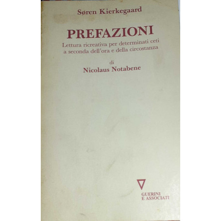 Prefazioni. Lettura ricreativa per determinati ceti a seconda dell'ora e della circostanza