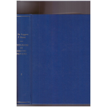 Istituzioni di diritto privato Volume Secondo