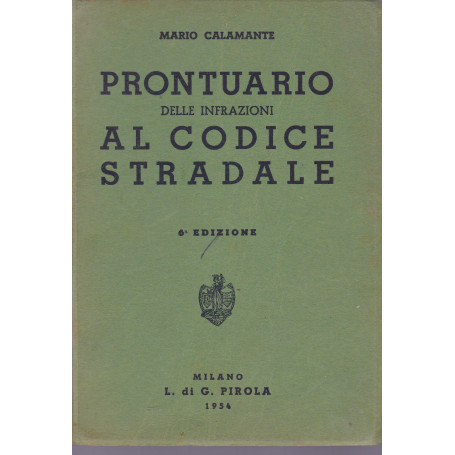 Prontuario delle infrazioni al Codice Stradale