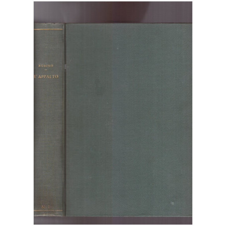 L'Appalto Volume Settimo Tomo terzo
