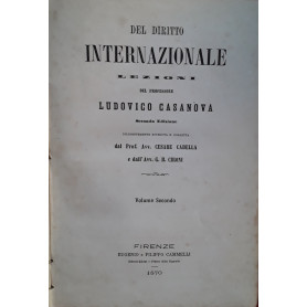 Del diritto internazionale. Volume secondo.