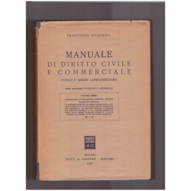 Manuele di diritto civile e commerciale Volume Primo §§ 1-48