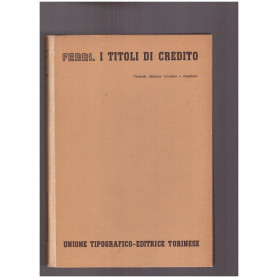 I Titoli di Credito Volume Sesto Tomo Terzo