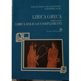 Lirica greca. Lirica eolica e complementi (Vol. 3).
