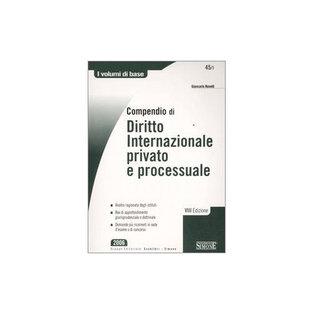 Compendio di diritto internazionale privato e processuale