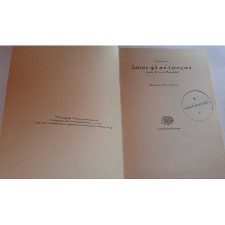 Lettere agli amici georgiani. Raccolte da Georgij Margvelasvili