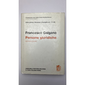 Commetario al Codice civile. Persone giuridiche (artt. 11-35 del Cod. Civ.)