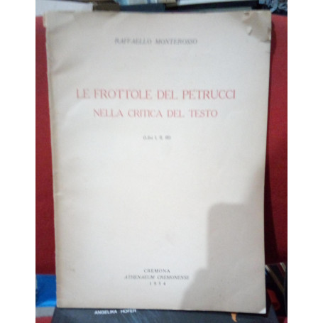 Le frottole del Petrucci nella critica del testo (libri I II III) Estratto.