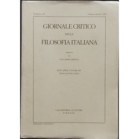 Giornale critico della filosofia italiana