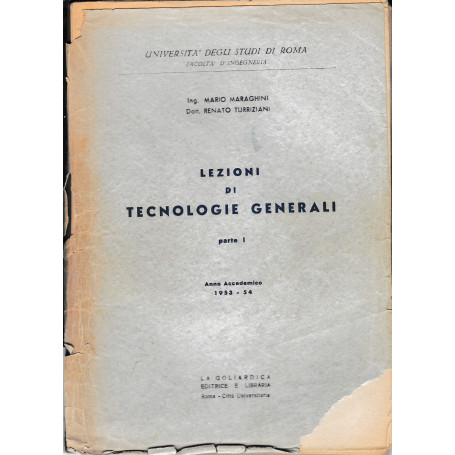Lezioni di tecnologie generali Parte I^