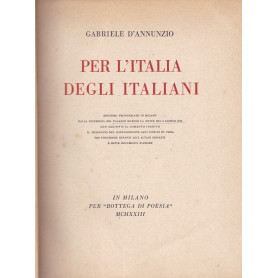 Per l'Italia degli Italiani