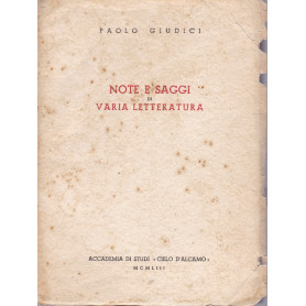Note e saggi di varia letteratura