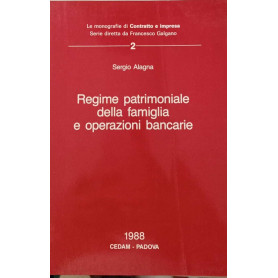 Regime patrimoniale della famiglia e operazioni bancarie.