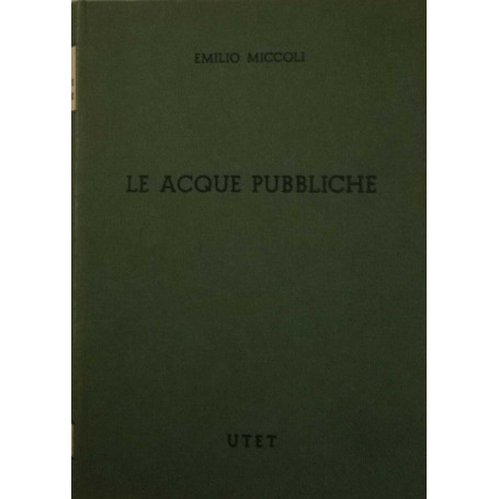 Le acque pubbliche.