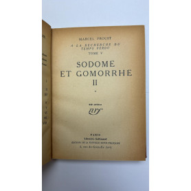 Sodome et gomorrhe II. 3 tomi