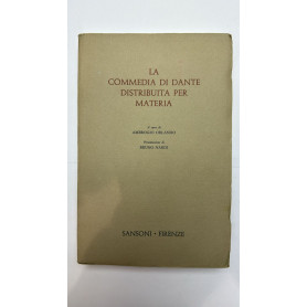 La Commedia di Dante distribuita per Materia